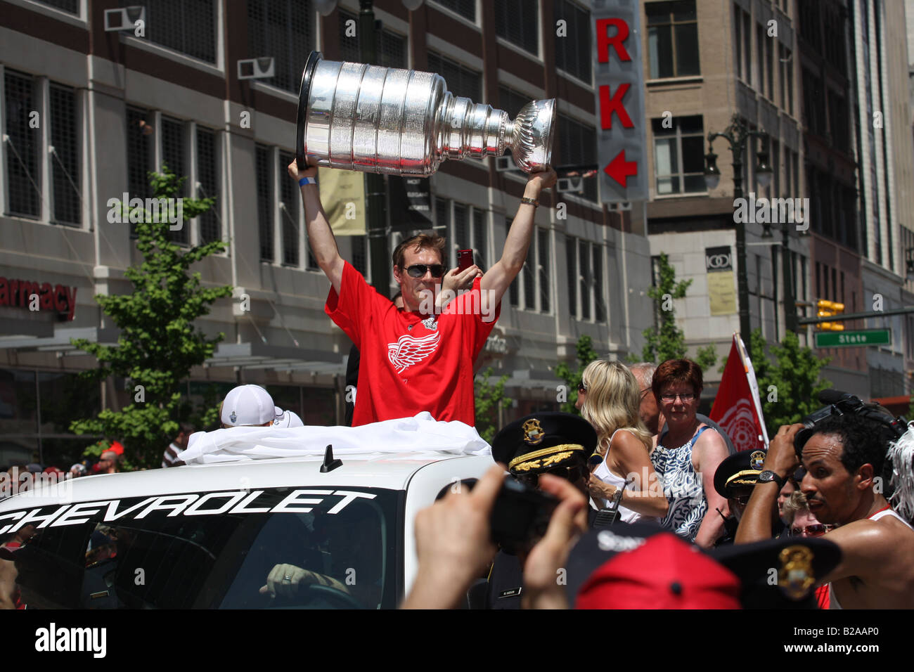 Nick Lidstrom e la Stanley Cup Foto Stock