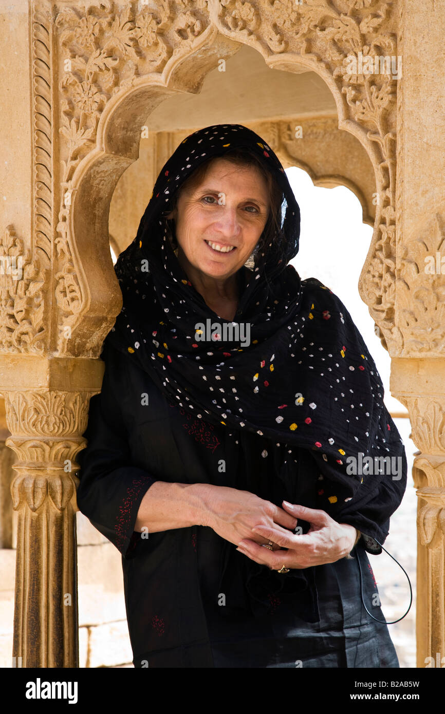 Christine Kolisch del maharaja S PALACE si trova all'interno di JAISALMER FORT RAJASTHAN INDIA SIGNOR Foto Stock
