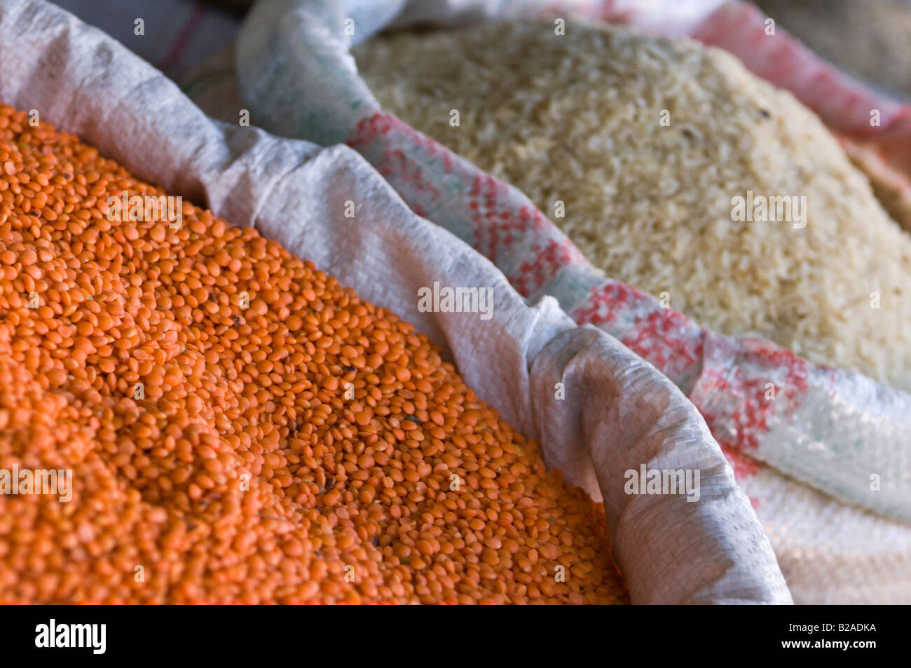 Il mercato locale di Harar, Etiopia, Africa. Foto Stock