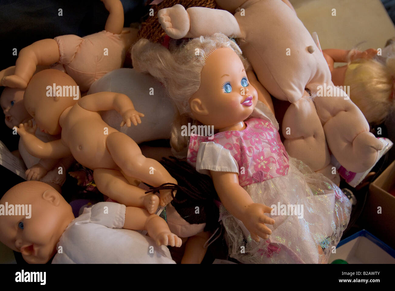 Collezione di bambole Foto Stock