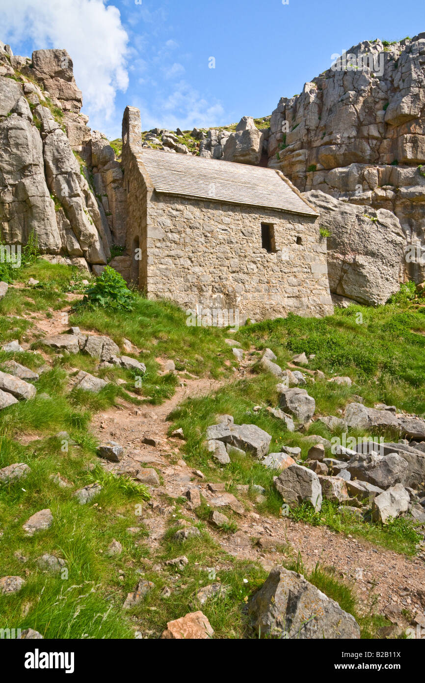 St Govan's Chapel, Pembrokeshire Foto Stock