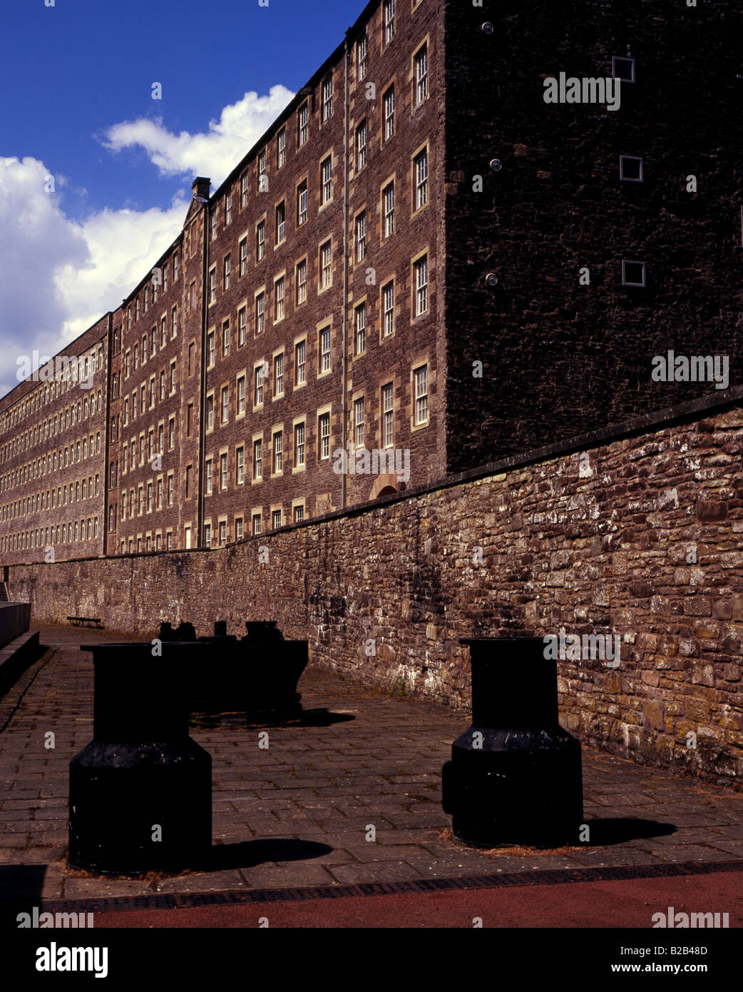 Cotonificio New Lanark model village fondatore Robert Owen sulle rive del fiume Clyde Lanarkshire Scozia Scotland Foto Stock