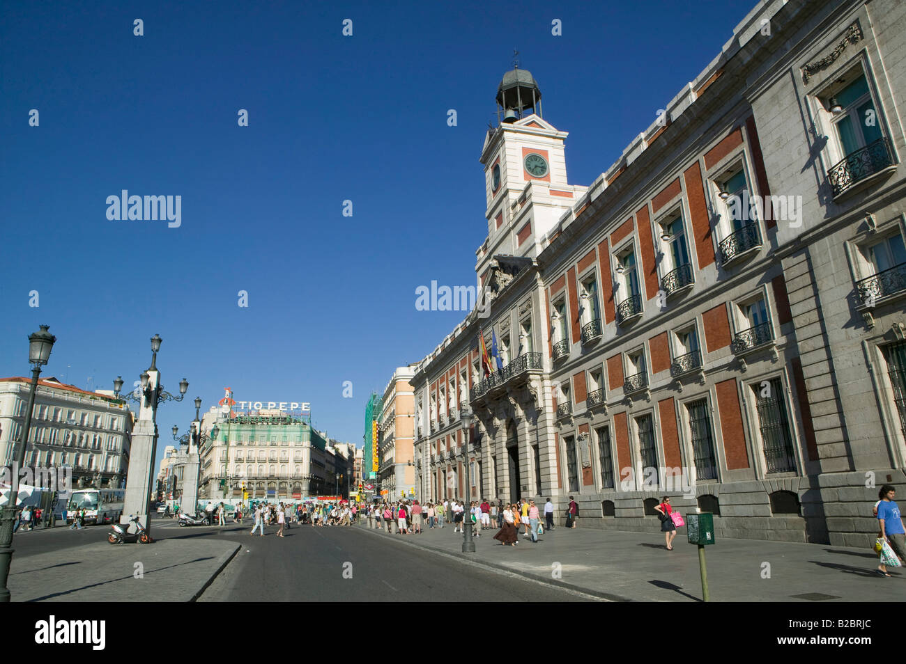 Spagna, Madrid, Sol, Puerta, Sun, viaggio,l architettura, costruzione, vacanze, timer, destinazione turistica, turismo, quadrato Foto Stock