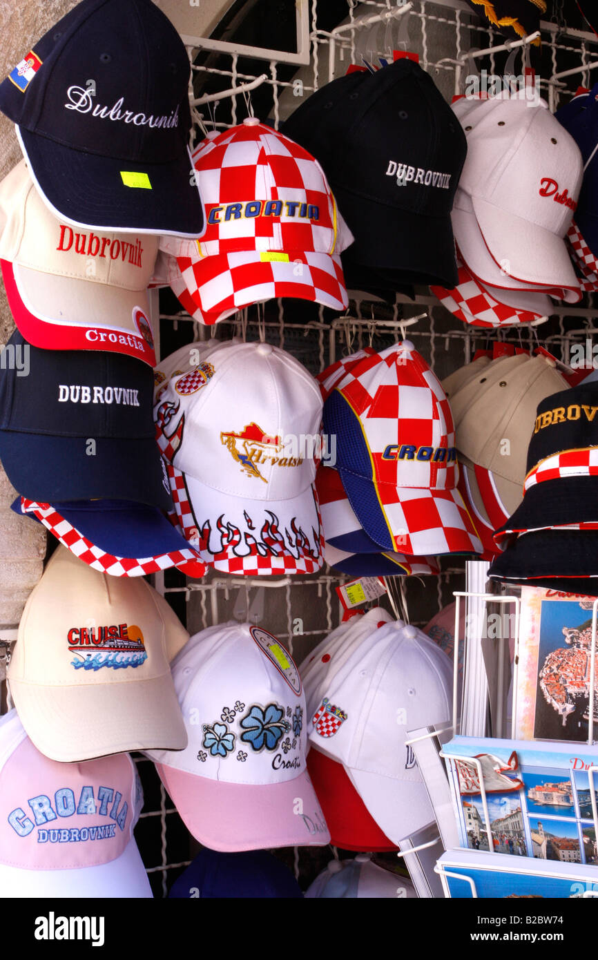 Tappi per la vendita in Dubrovnik, Croazia. Foto Stock