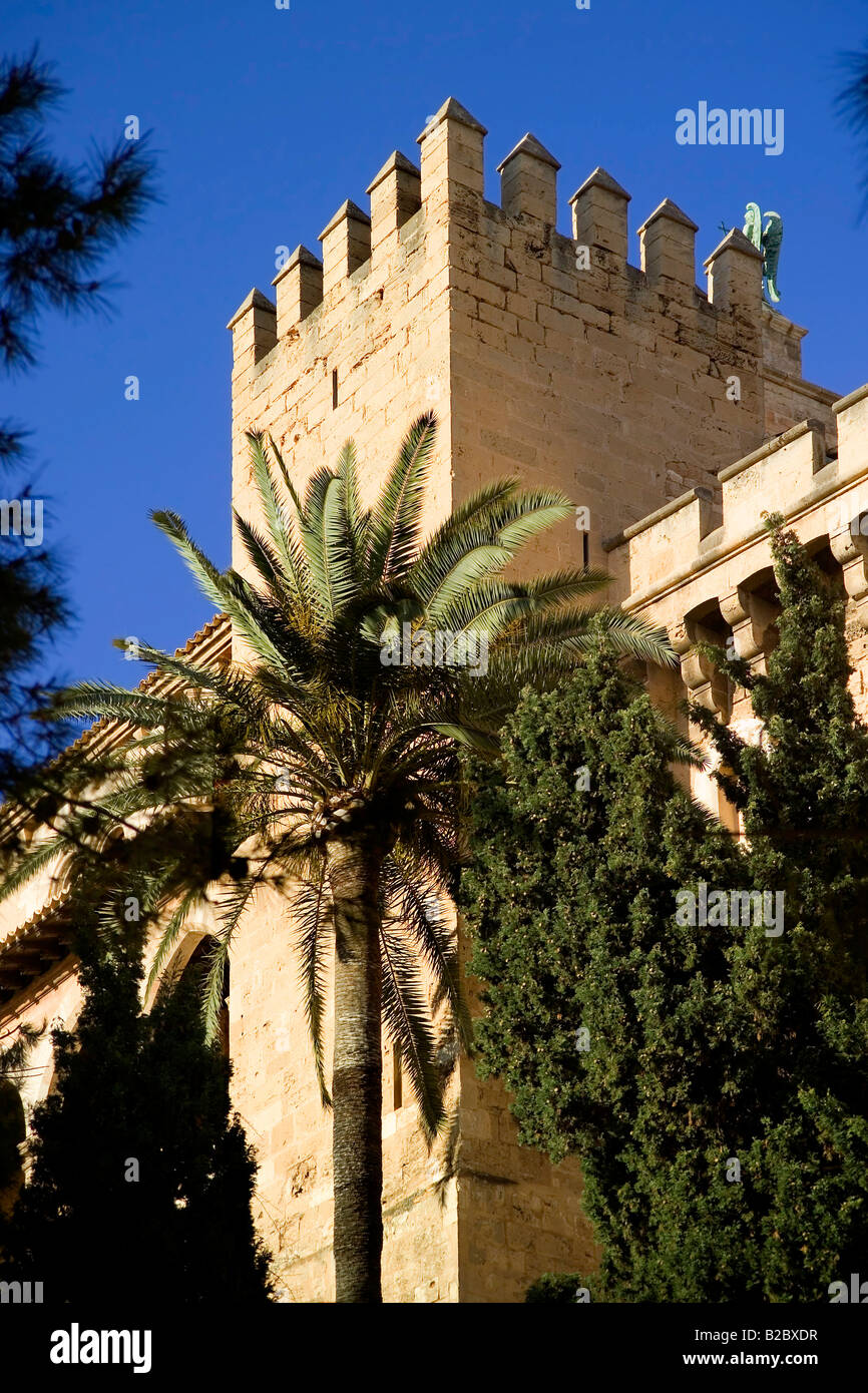 Palazzo Almudaina, Palma de Maiorca Isole Baleari Spagna, Europa Foto Stock