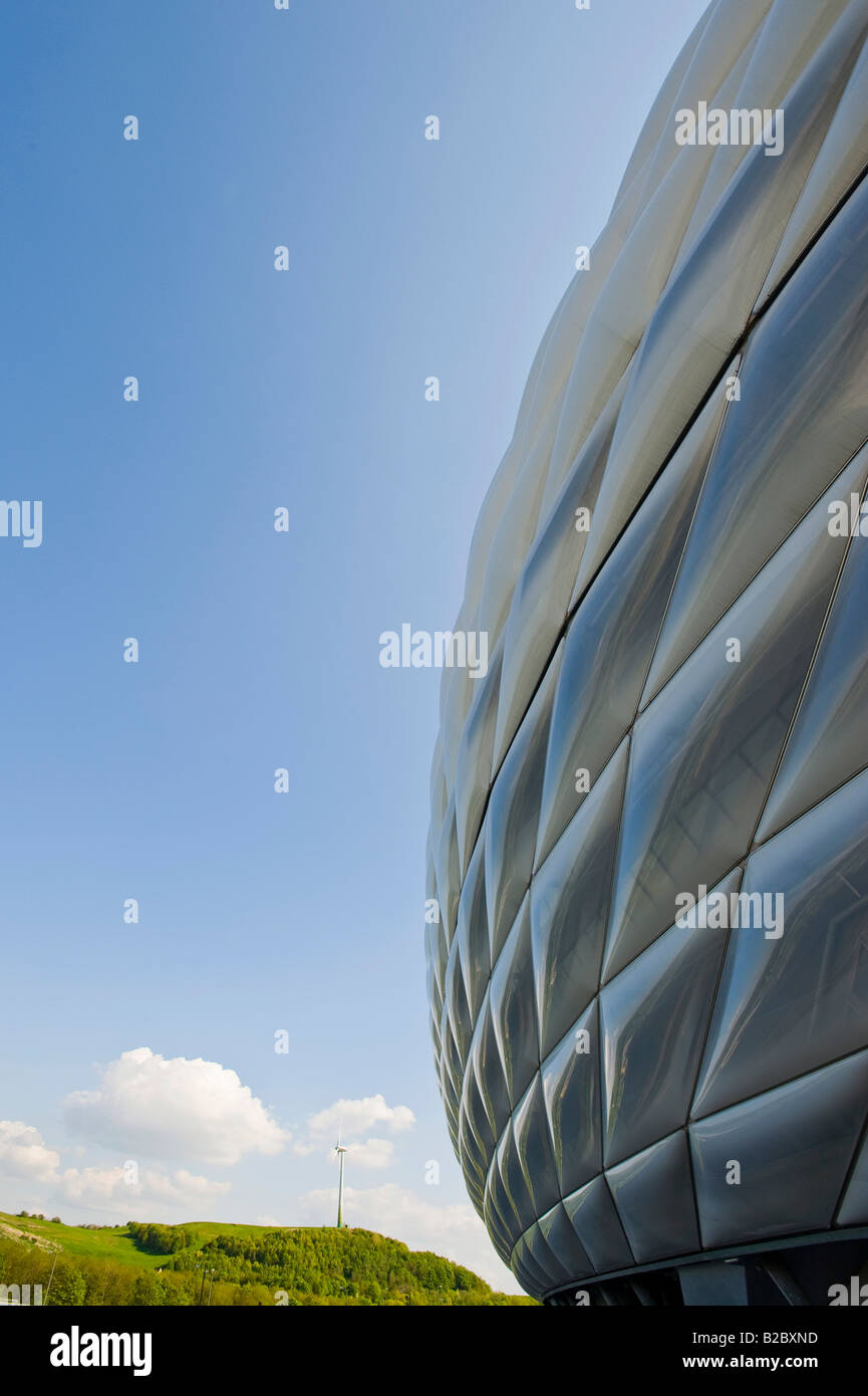 Allianz Arena, Stadio di Calcio, Froettmaning, Monaco di Baviera, Germania, Europa Foto Stock