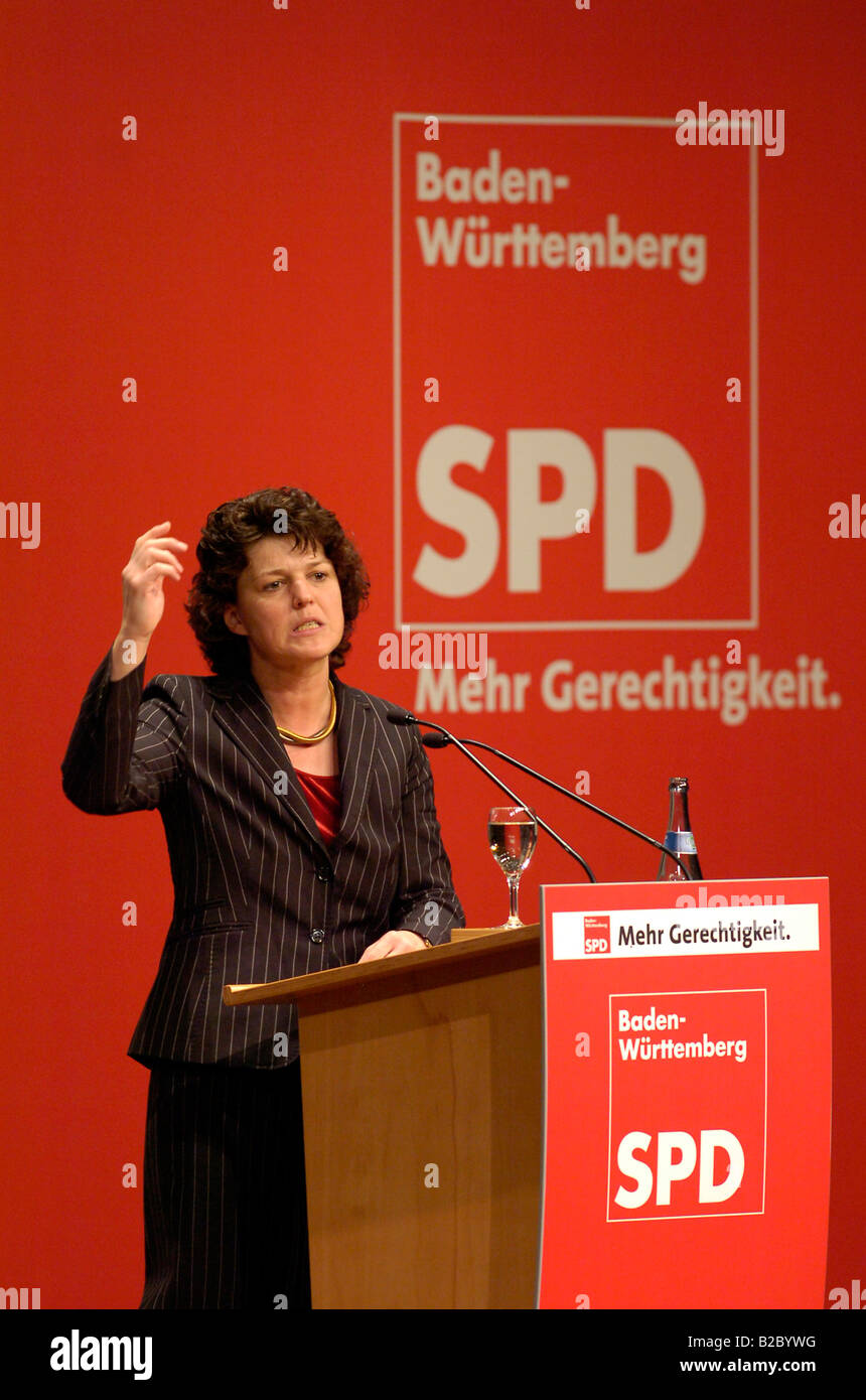 Ute Vogt, SPD, il Partito socialdemocratico tedesco, ex leader dell opposizione nel Baden-Wuerttemberg europeo Foto Stock