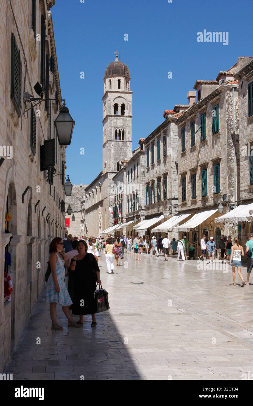 Strada principale a Dubrovnik, Foto Stock