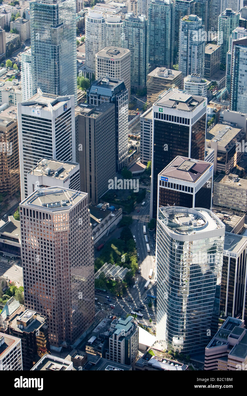 Edifici alti in Coral Harbour, Vancouver, British Columbia, Canada, America del Nord Foto Stock