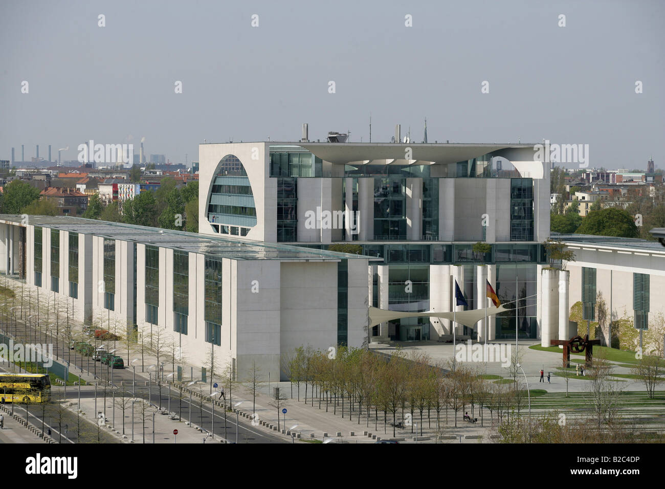 Bundeskanzleramt, Cancelleria tedesca Regierungsviertel, Berlino, Germania, Europa Foto Stock