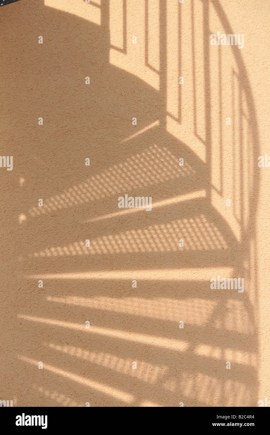 Ombra di una scala a chiocciola, Germania, Europa Foto Stock