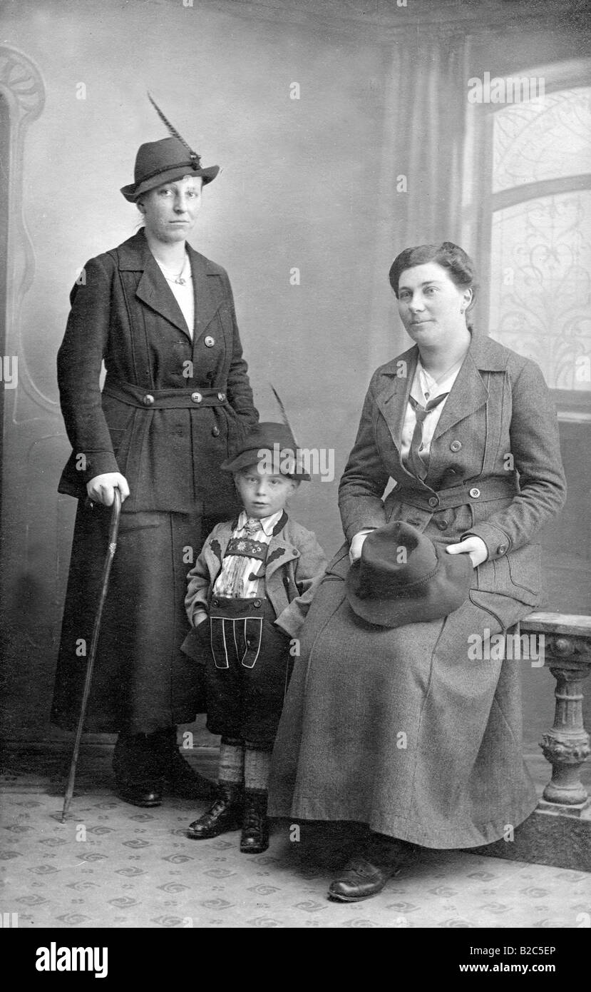 Foto di famiglia, foto storiche, circa 1920 Foto Stock