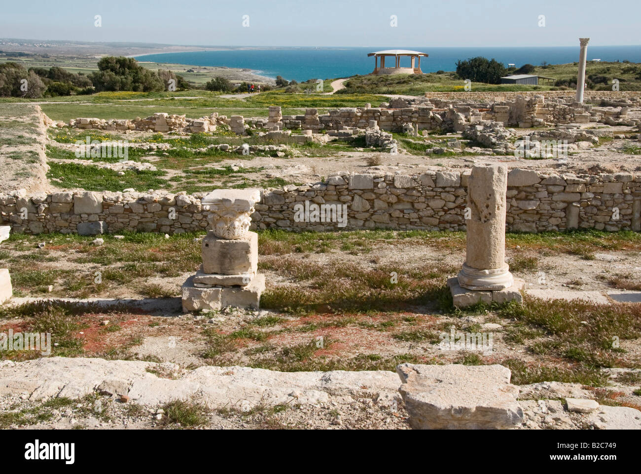 Santuario di Apollo, scavi romani, Kourion, Cipro Foto Stock