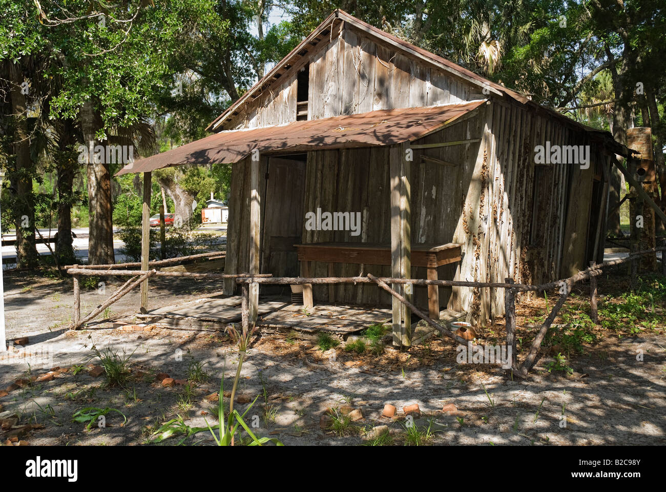 Vecchi slave quarti presso la Casa Orman stato parco Apalachicola Florida Foto Stock