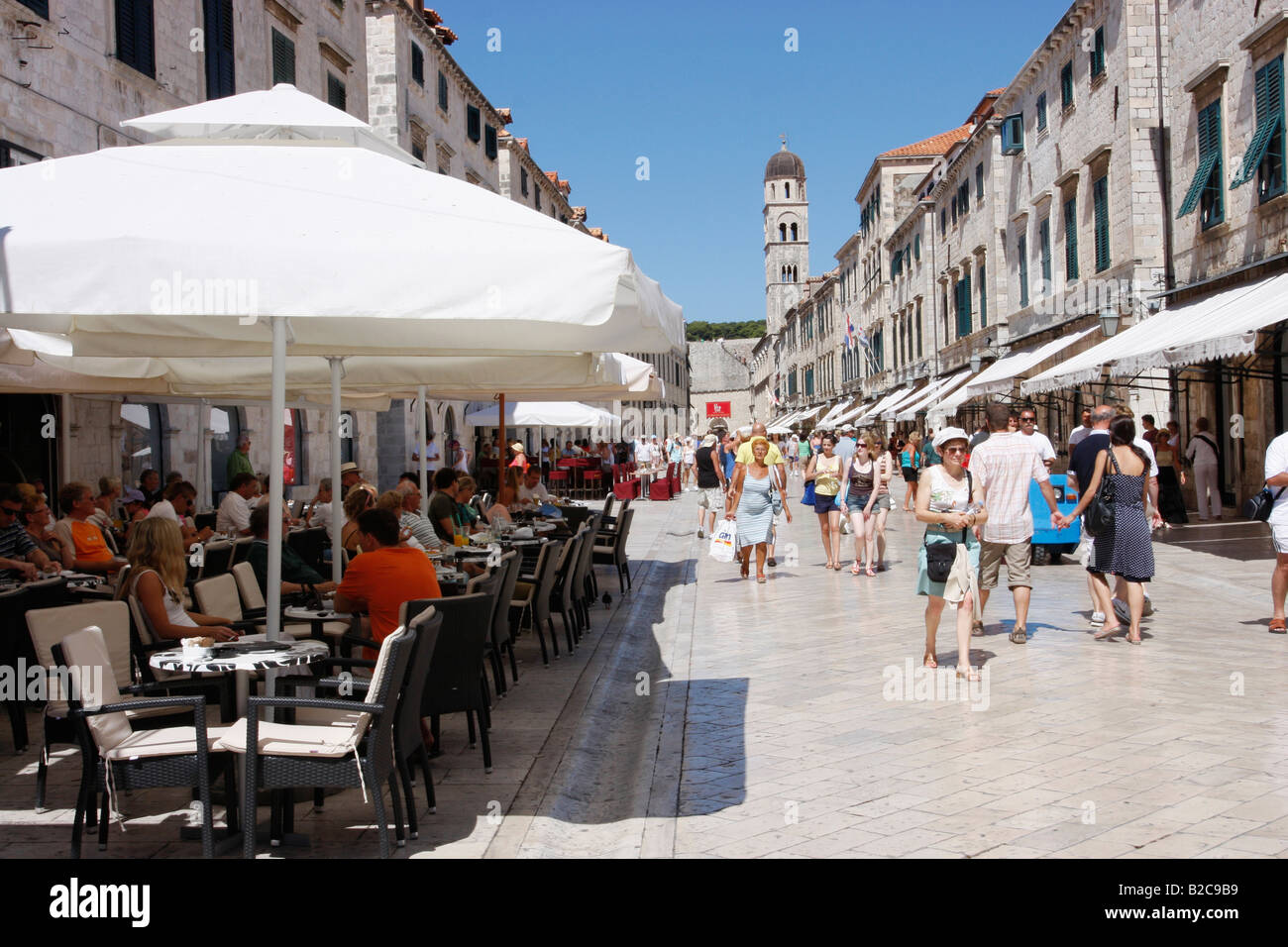 Strada principale a Dubrovnik, Foto Stock