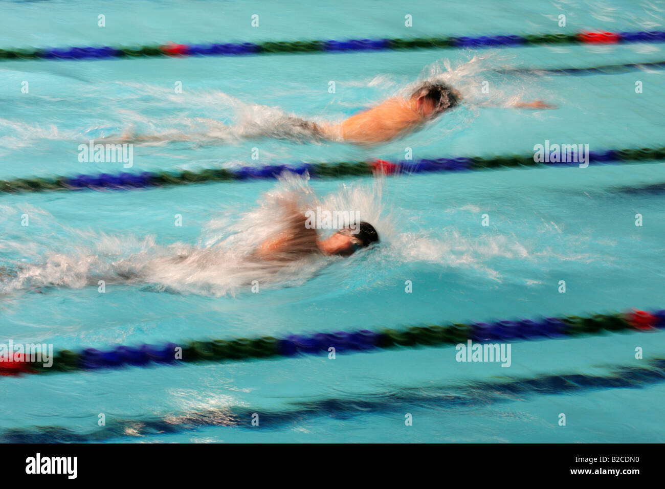 Gli atleti paralimpici in 200 metri di freestyle gara di nuoto Victoria British Columbia Canada Foto Stock