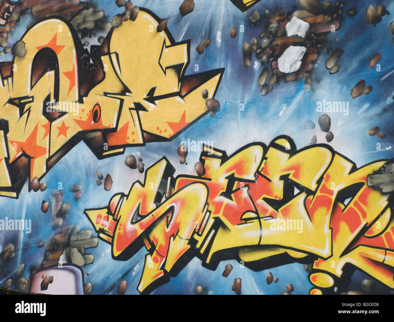 I graffiti sulla parete Foto Stock