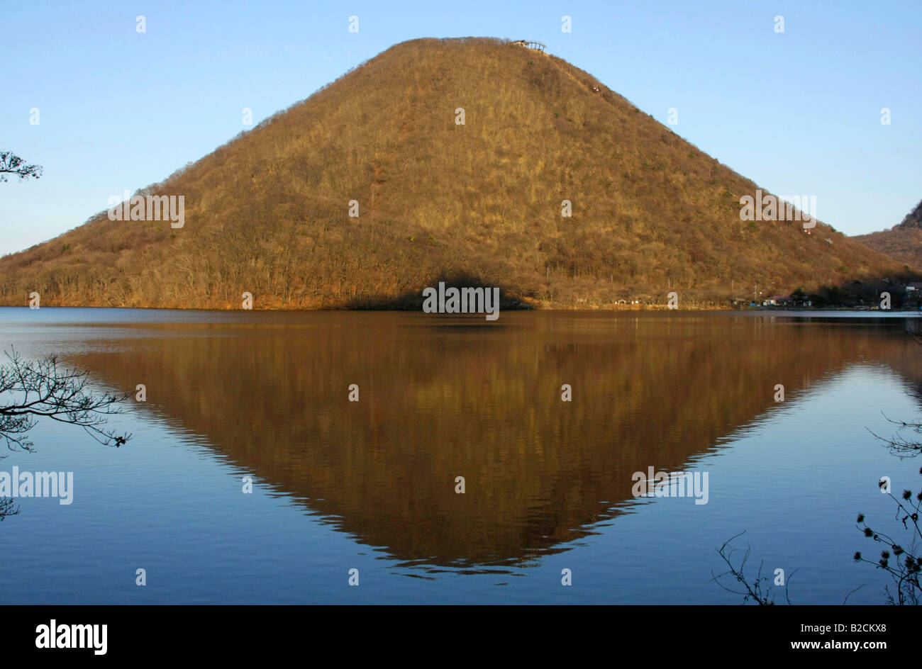 Montare Haruna-fuji e il Lago di Haruna Giappone Gunma Foto Stock