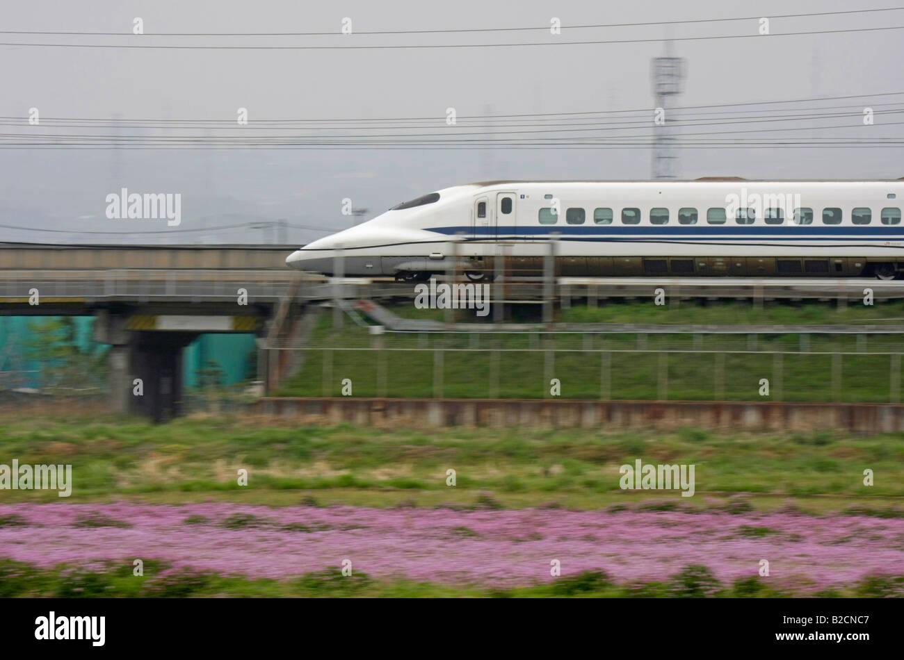 Bullet train Tokaido Shinkansen Shizuoka Giappone Foto Stock