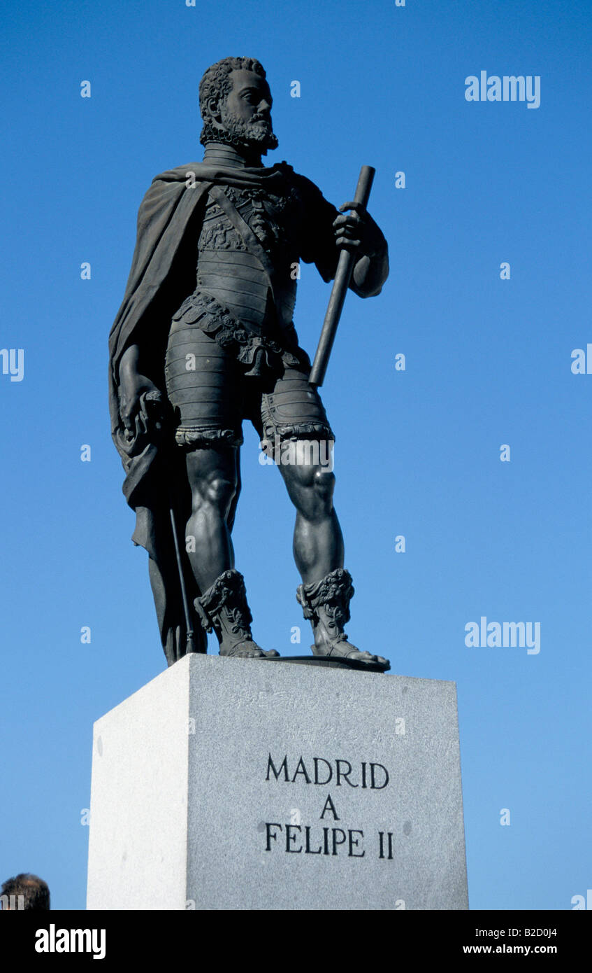 Statua di Felipe II in Spagna, Foto Stock