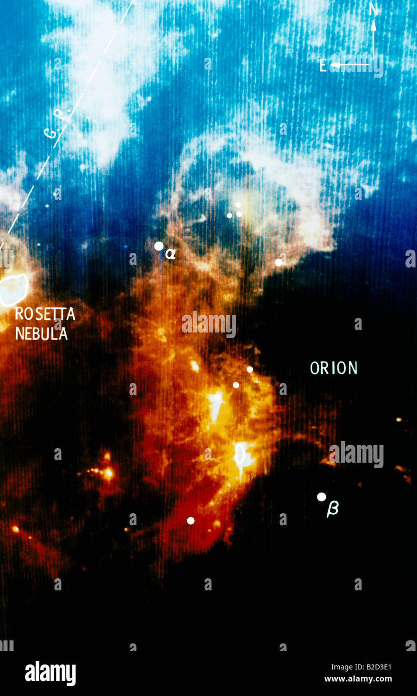 Costellazione Orion dal satellite astronomico a infrarossi (IRAS) Foto Stock