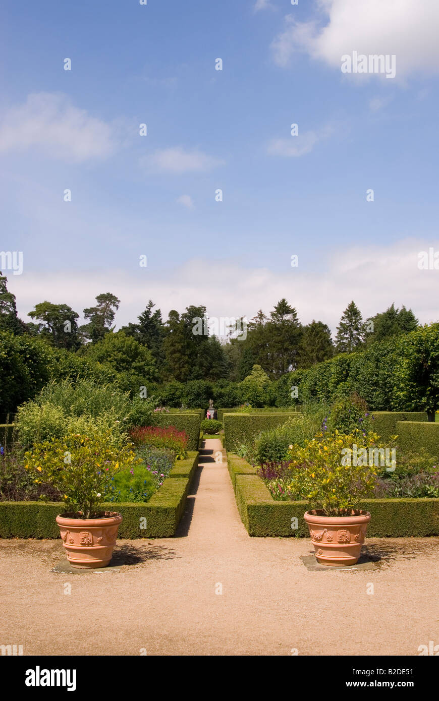 Giardini in corrispondenza di Sandringham House,Sandringham Estate,Sandringham,Norfolk, Inghilterra,uk (ritiro di HM la regina) Foto Stock