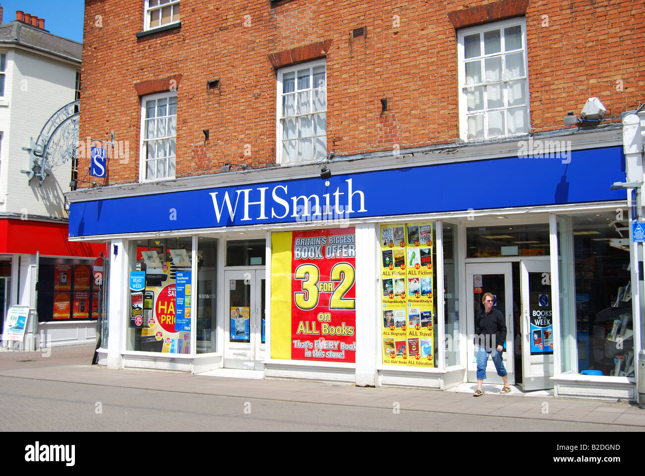 W.H.Smith store, Market Place, melton mowbray, leicestershire, England, Regno Unito Foto Stock