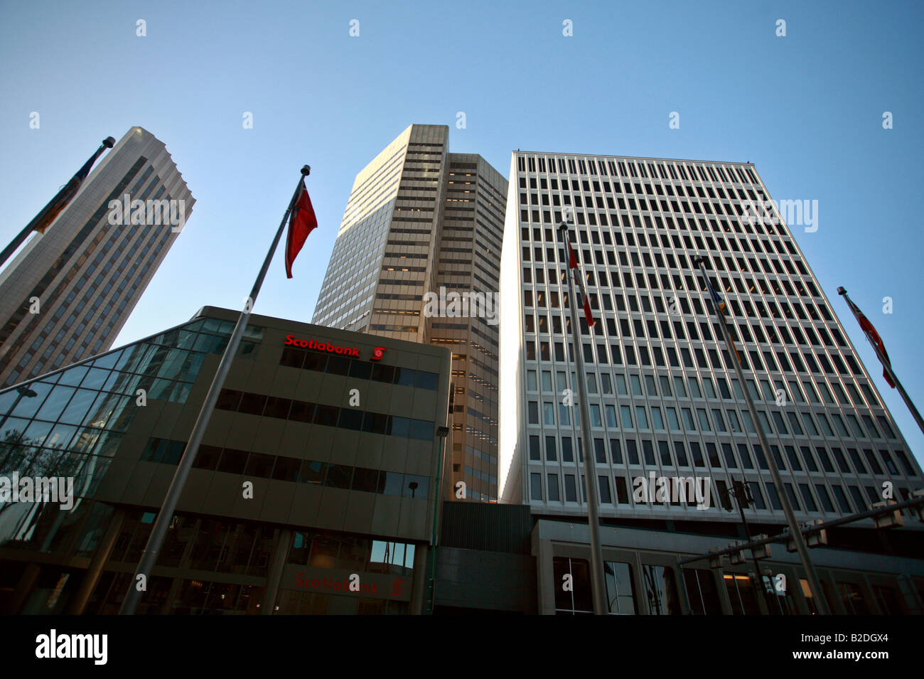 Nuovi edifici di Winnipeg Foto Stock