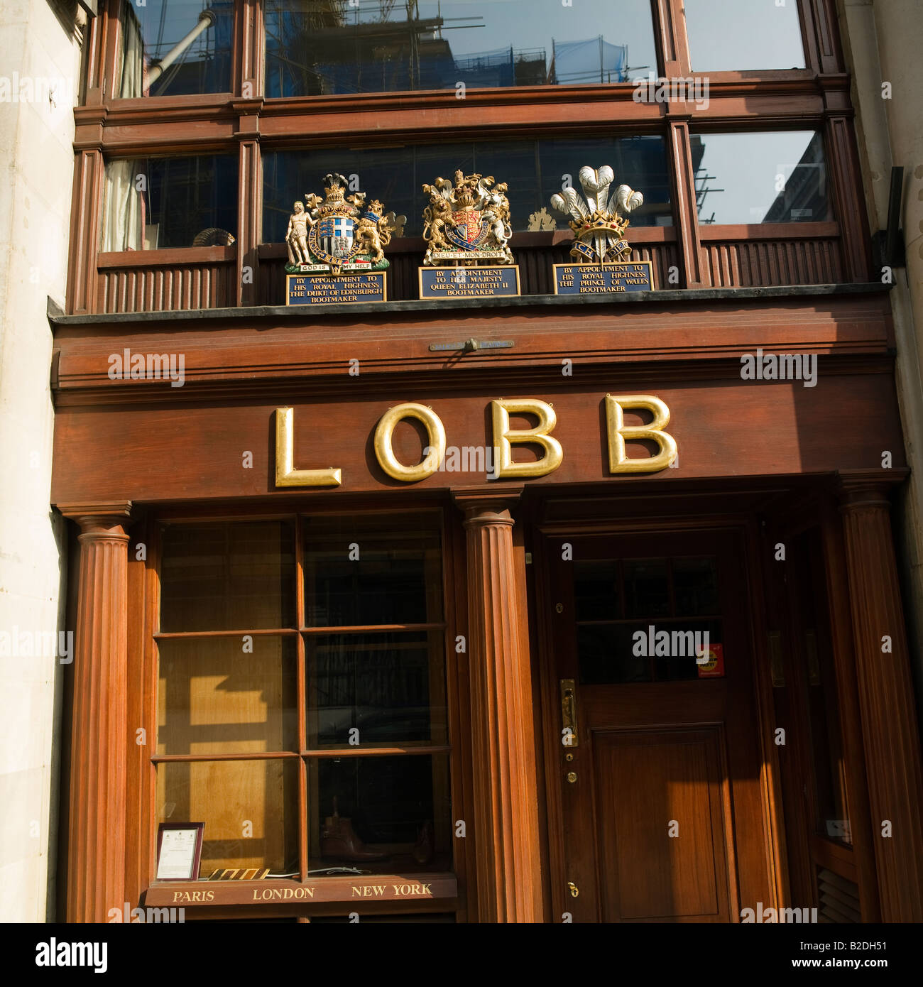 John Lobb scarpa e Bootmakers St. James Londra Inghilterra REGNO UNITO Foto Stock