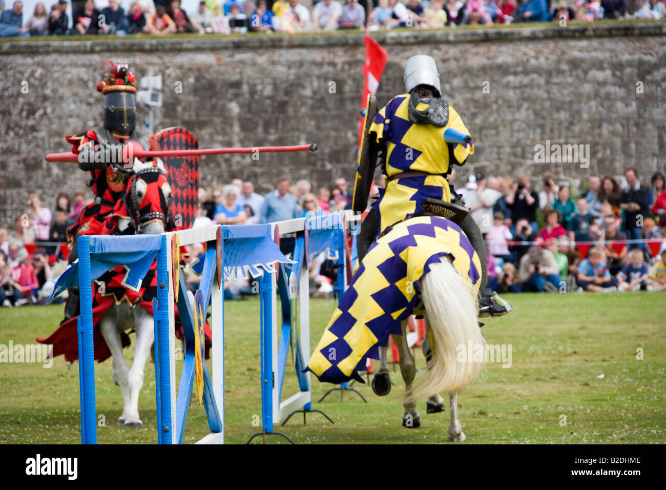 Giostre di Fort George evento storico, Ardesier, Nairn Scozia, Regno Unito Foto Stock