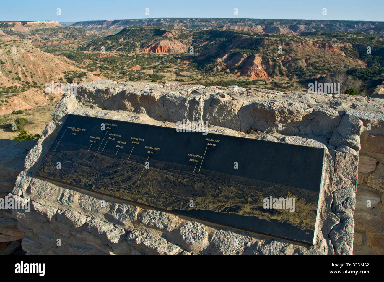 Texas canyon Palo Duro Canyon State Park Foto Stock