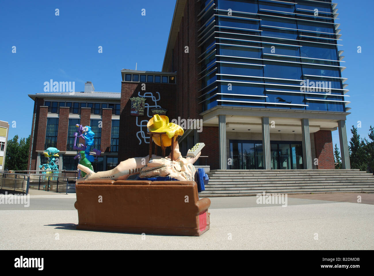 Arte moderna al di fuori del municipio Vlissingen Paesi Bassi Foto Stock