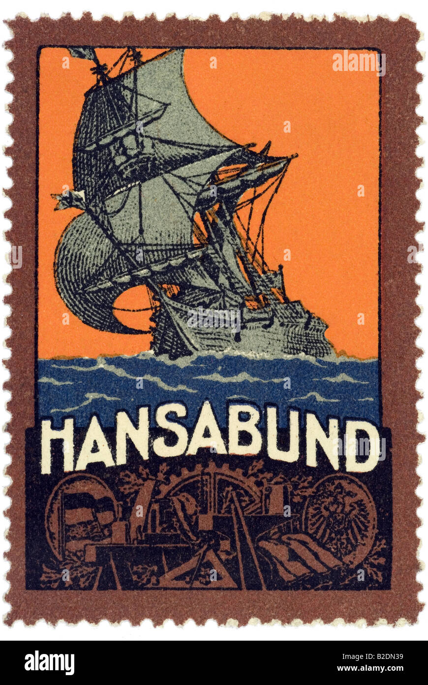 Trading Hansabund timbro Foto Stock