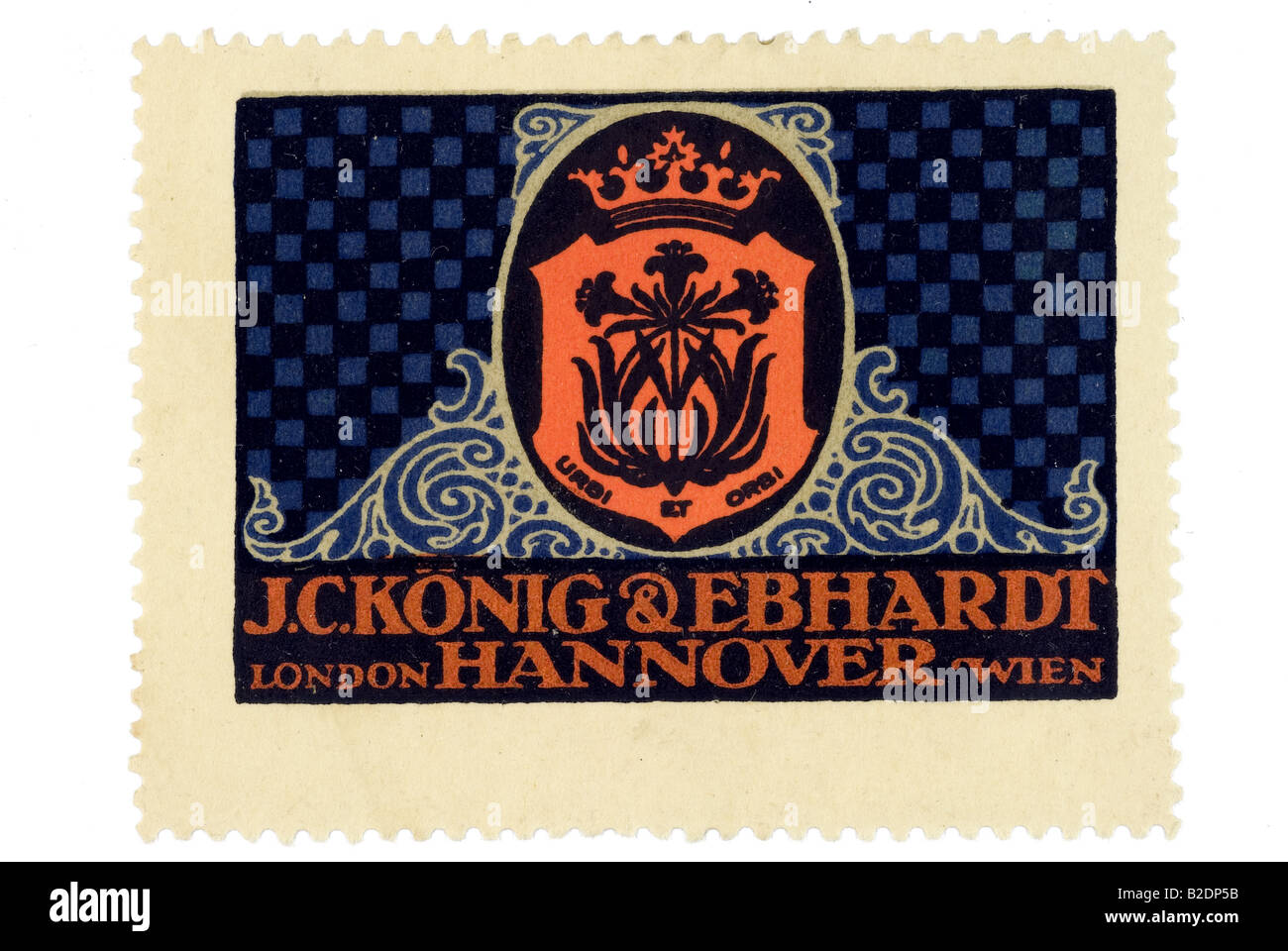 Timbro di trading J C König Ebhardt Londra Hannover Wien Foto Stock