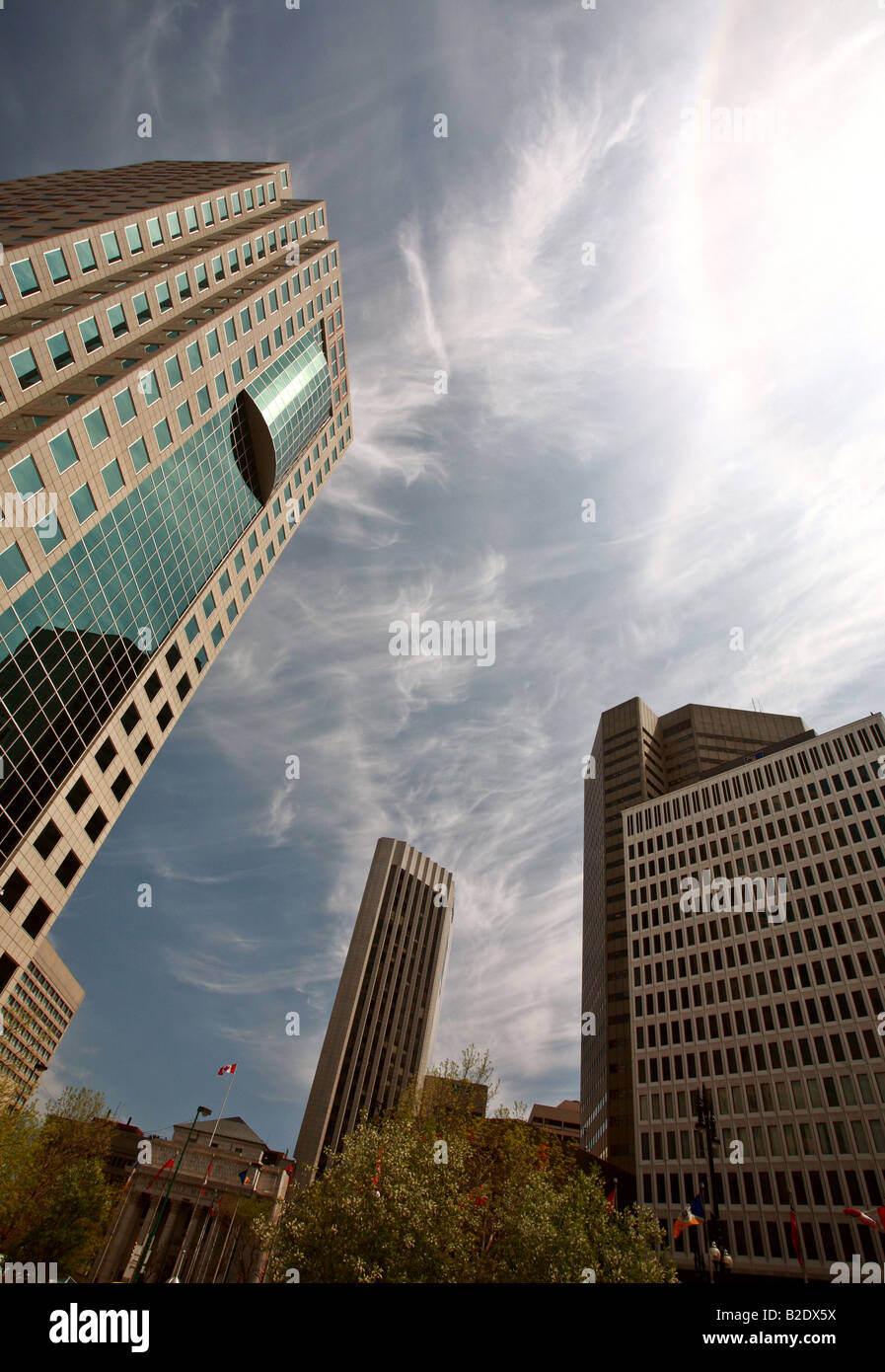 Nuovi edifici in downtown Winnipeg Foto Stock