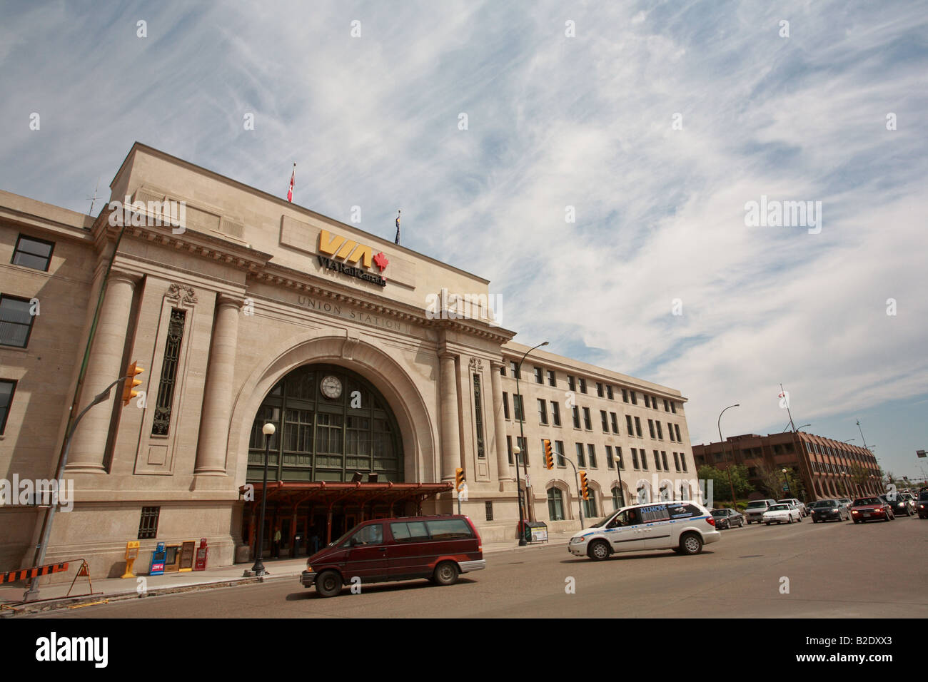 CNR Unione stazione ferroviaria in Winnipeg Foto Stock