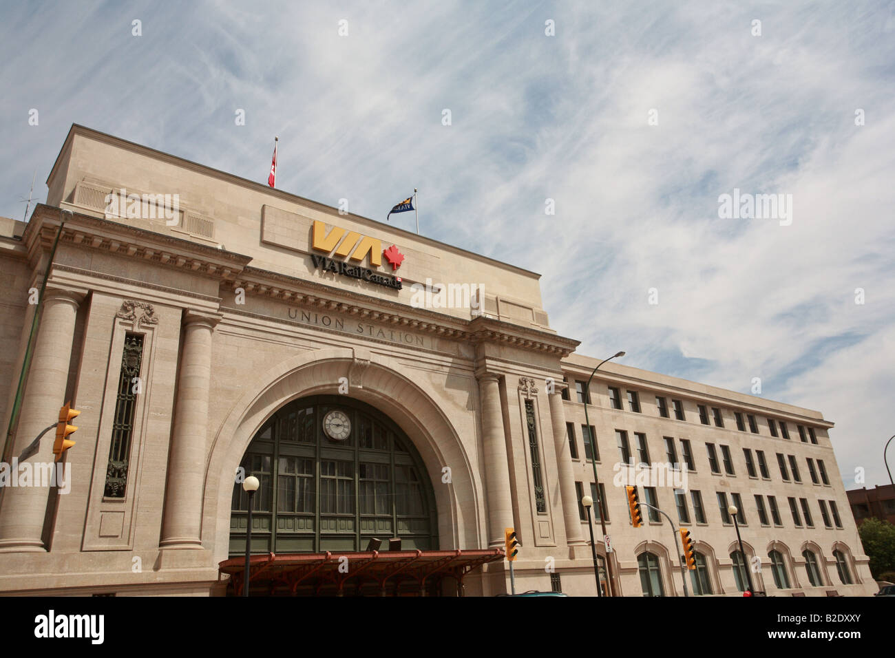 CNR Unione stazione ferroviaria in Winnipeg Foto Stock