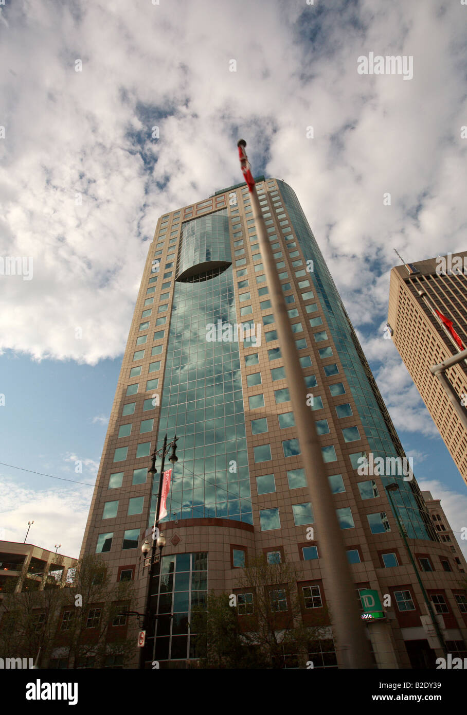 Nuovi edifici in downtown Winnipeg Foto Stock