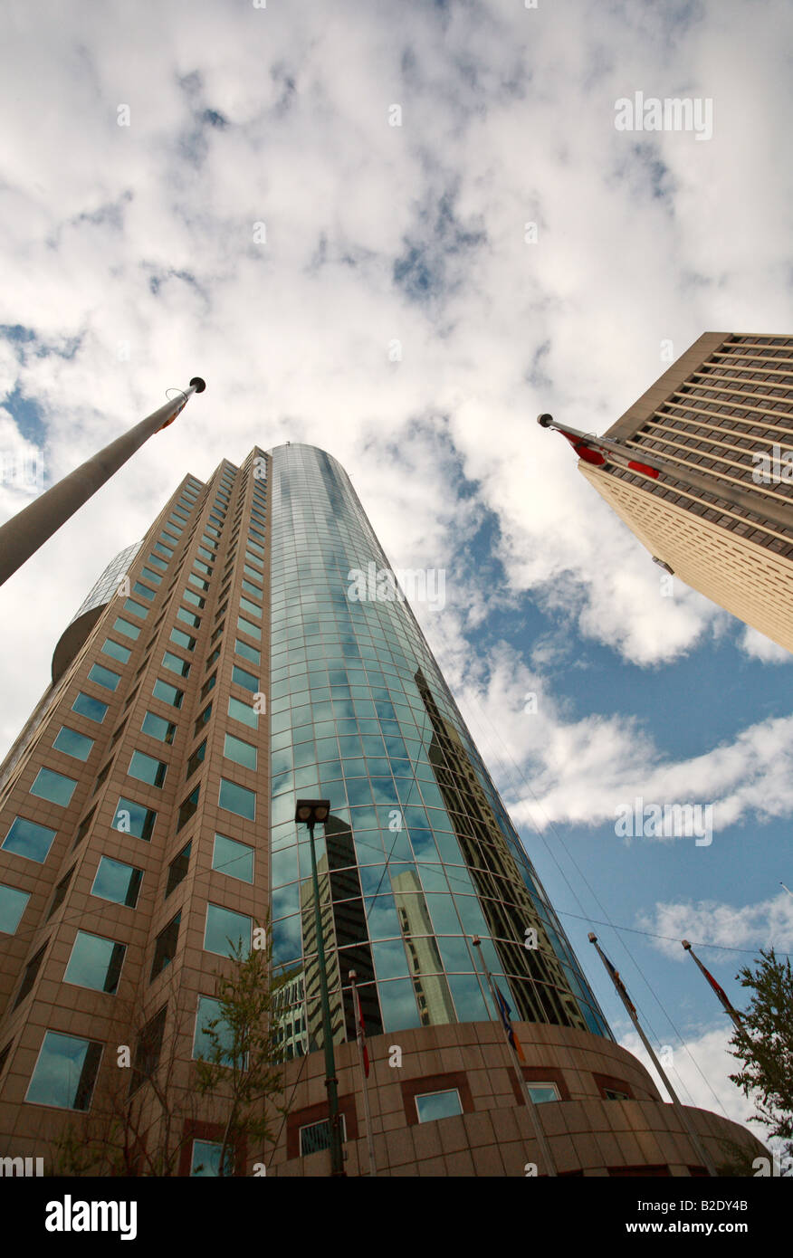 Nuovi e vecchi edifici in downtown Winnipeg Foto Stock