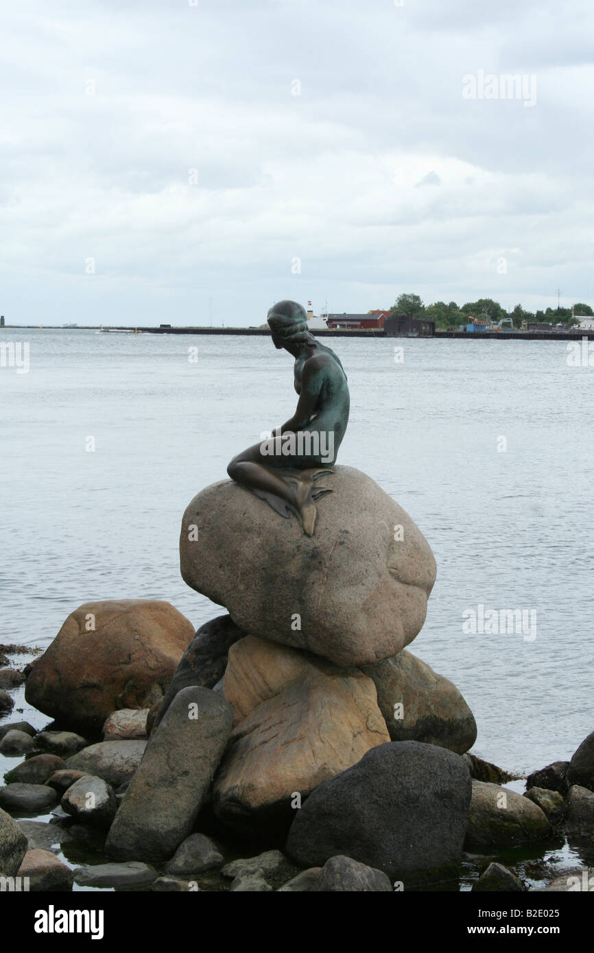 Mermaid ninfa acqua Danimarca landmark Kopenhagen Foto Stock