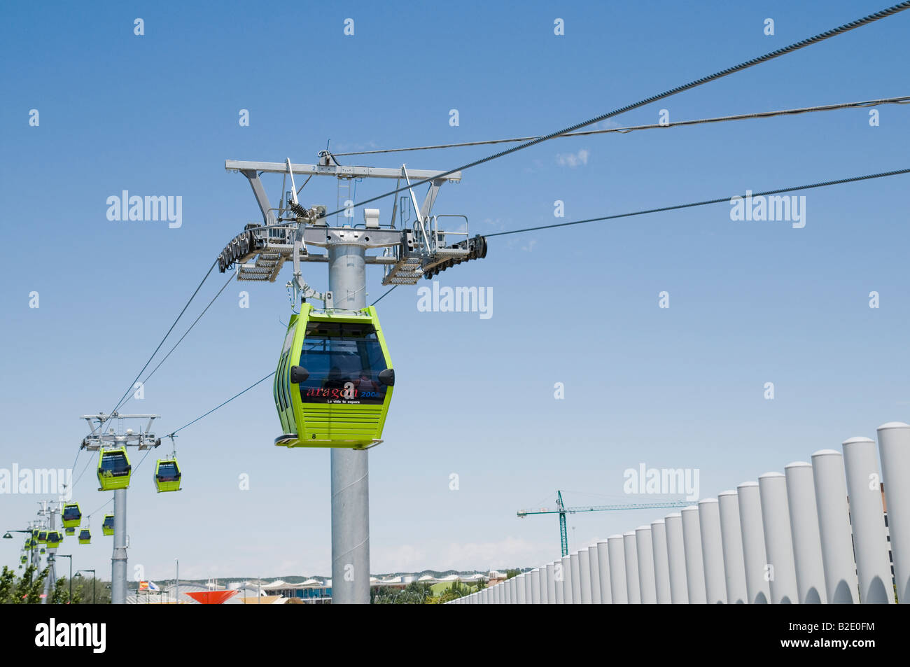 Funivia per l'Expo 2008 di Saragozza Foto Stock