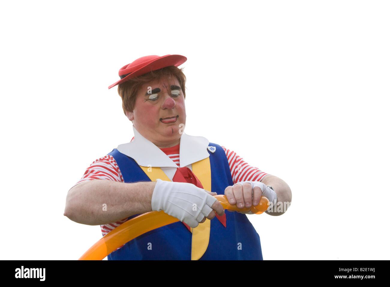Perzo Arbroath Seafront spettacolare, animatore di clown per bambini, modellatura di palloncini ritorcitura, festa, giocattolo, animale, intrattenimento, artigianato, gonfiabile. Foto Stock