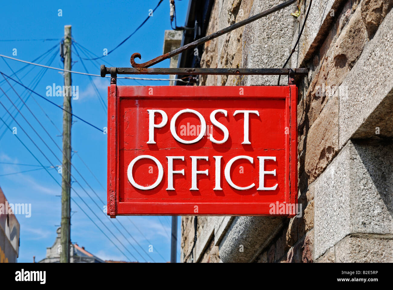 Un vecchio stile post office segno Foto Stock