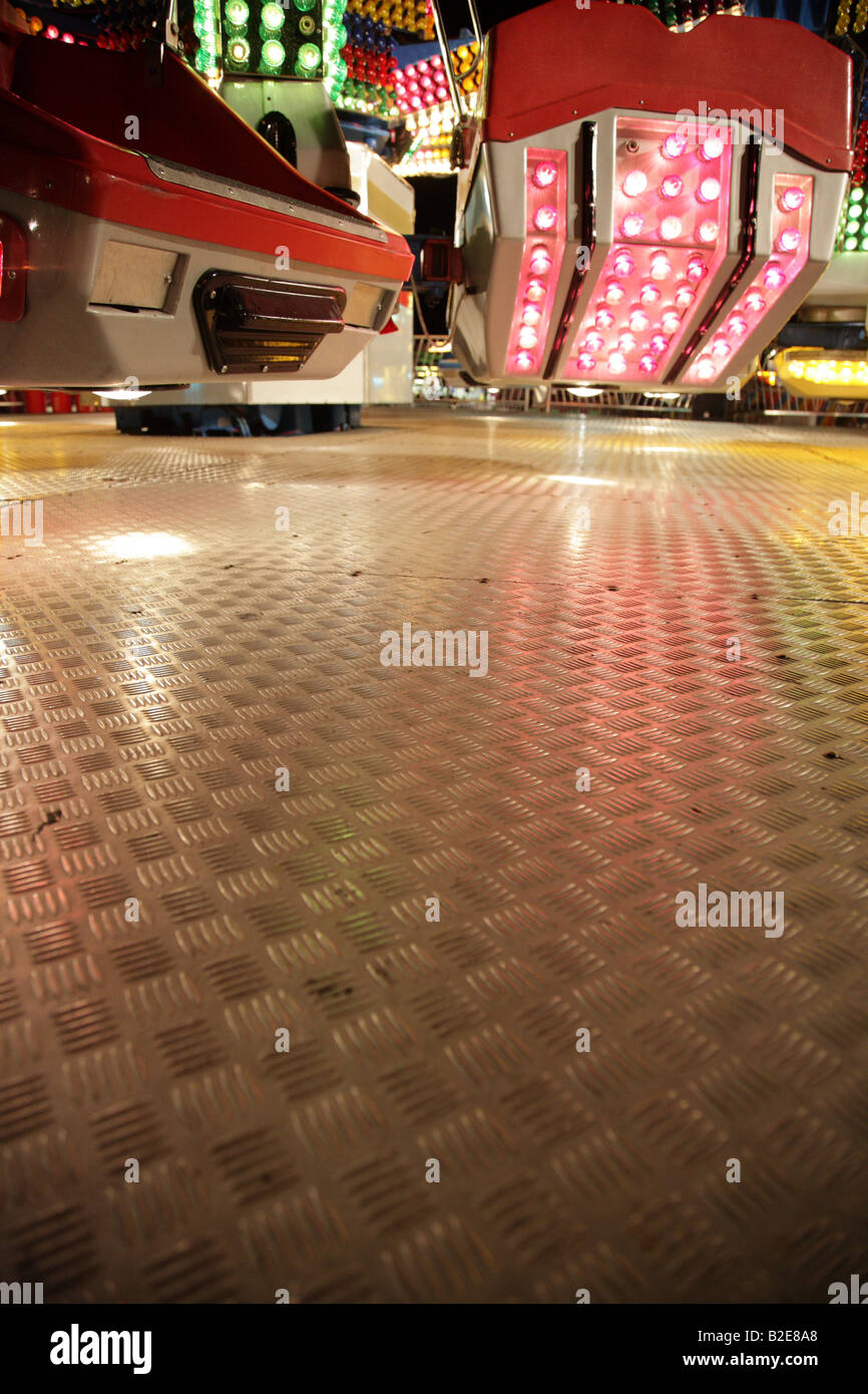 Parco dei divertimenti di giostre accesa fino alla fiera, STATI UNITI D'AMERICA Foto Stock