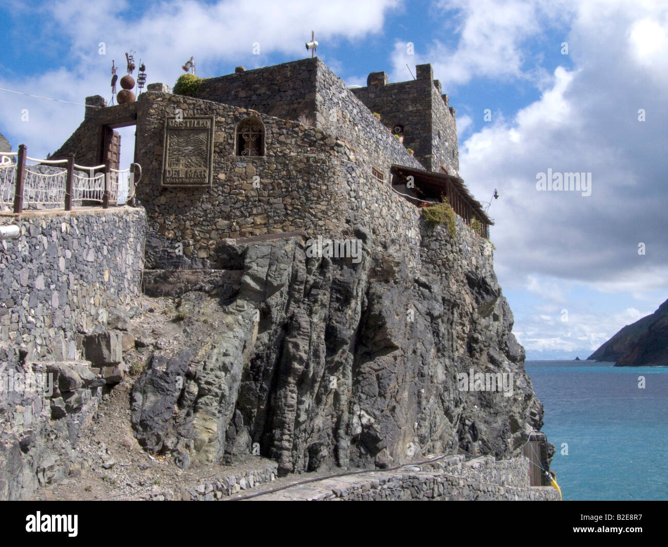 Le antiche rovine del castello alla costa, Castillo del Mar, La Gomera, isole Canarie, Spagna Foto Stock