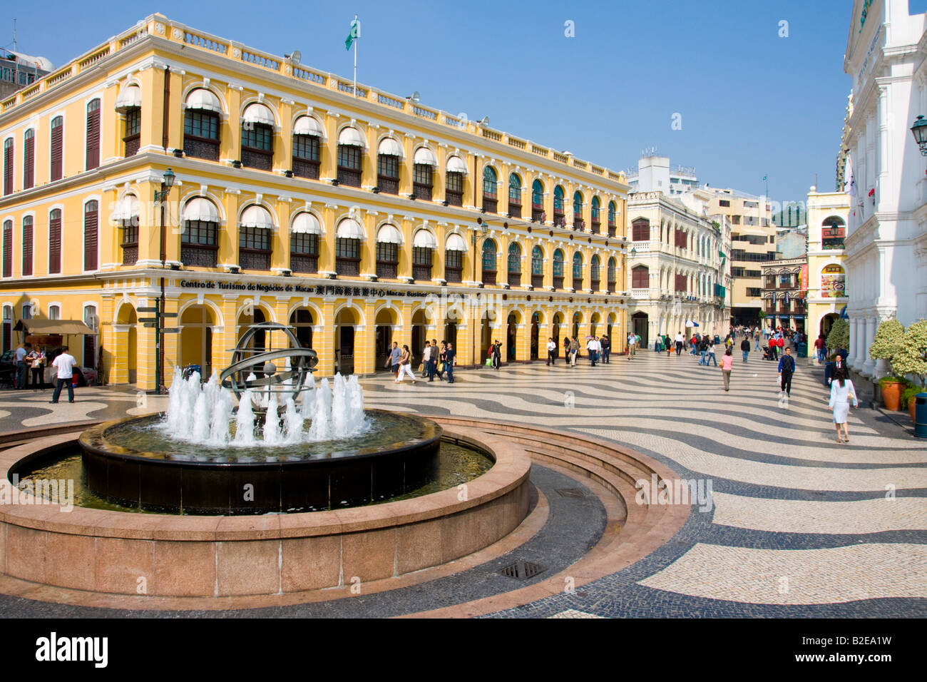 Edifici di piazza Largo do Senado Provincia di Guangdong Macao Cina Foto Stock