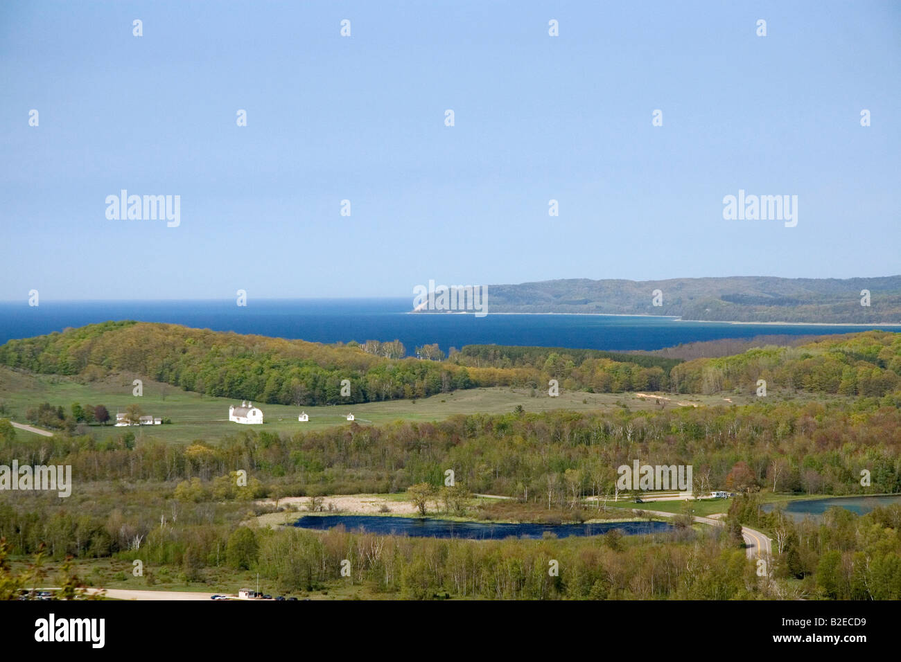 Il lago Michigan Nel Sleeping Bear Dunes National Lakeshore situato lungo la costa nord-occidentale della penisola inferiore del Michigan Foto Stock