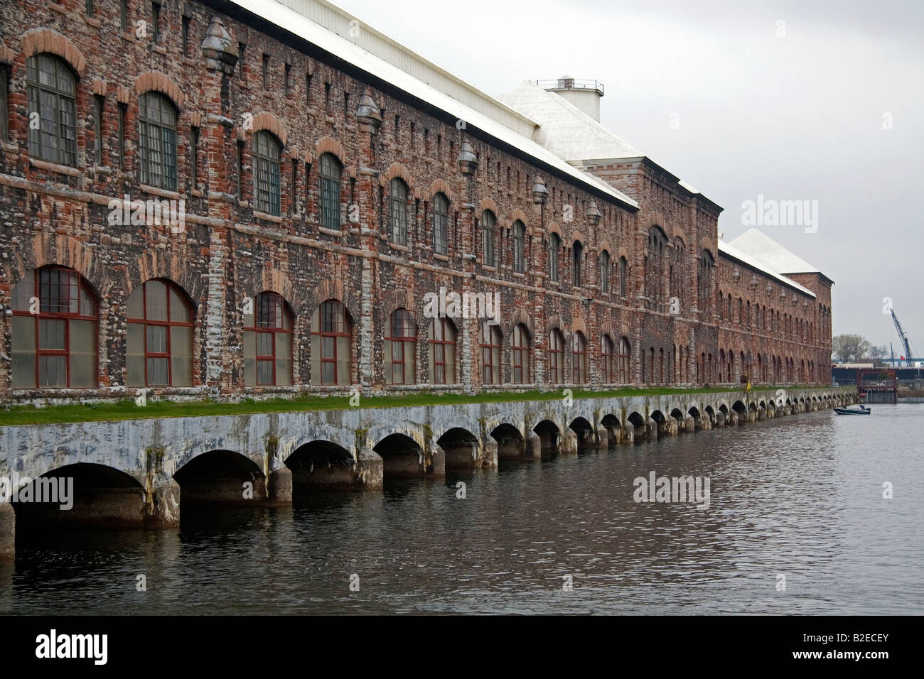 Energia idroelettrica stazione di generazione a Sault Ste Marie Michigan Foto Stock