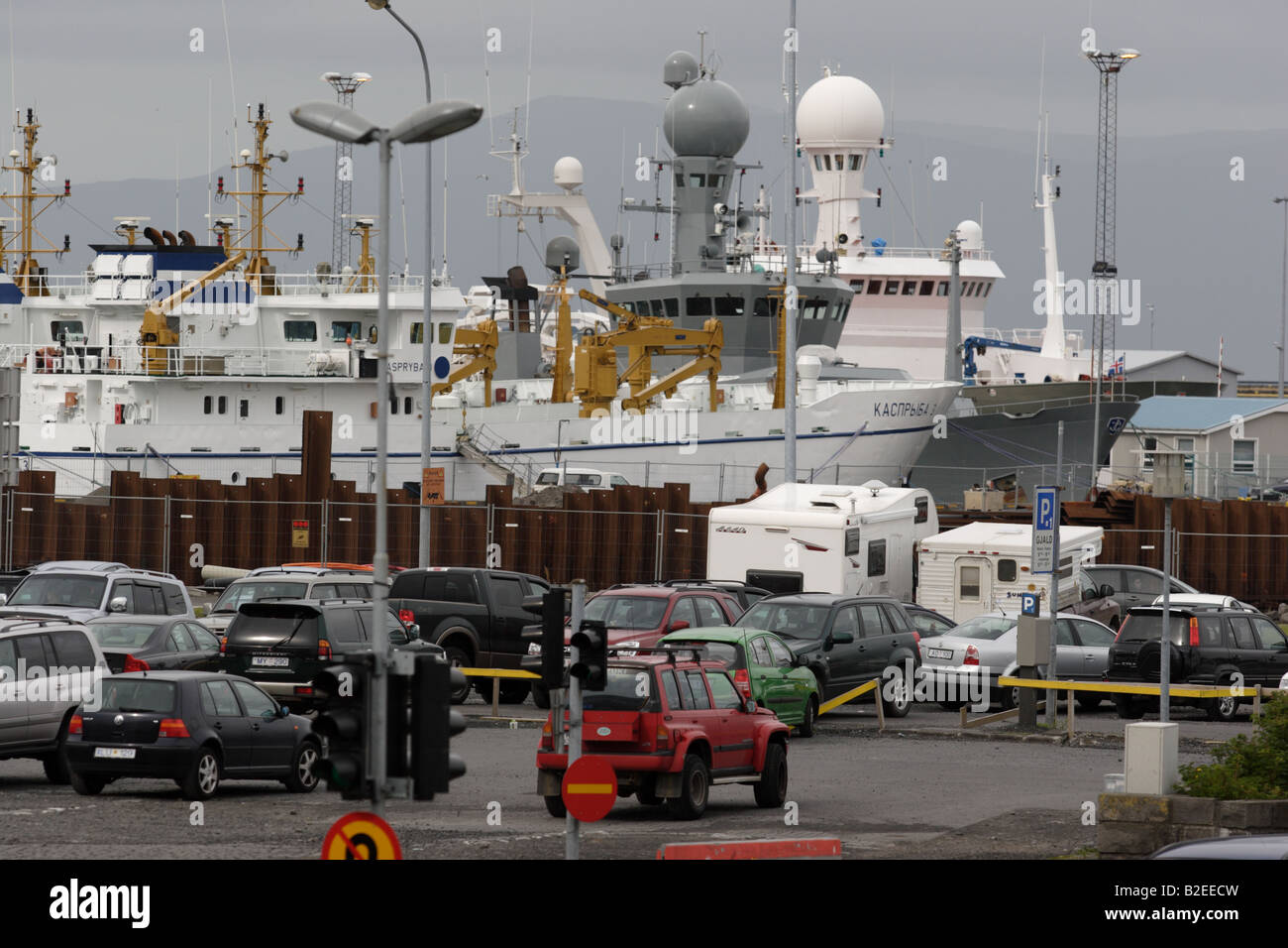 Porto di Reykjavik, Islanda. Foto Stock