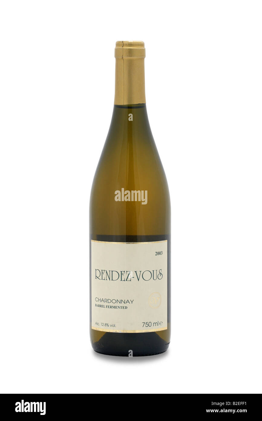 Rendez vous chardonnay vino bianco Foto Stock
